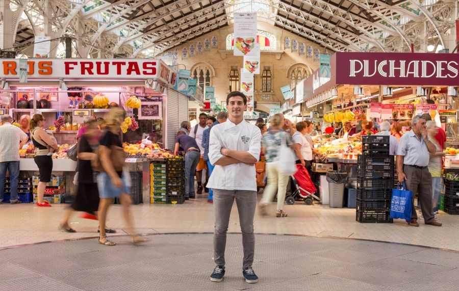 Visite du marché local accompagné d'un chef etoilé à Valence