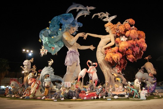 Fallas à Valence en Espagne